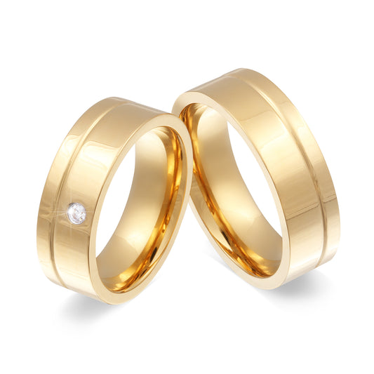 Goldness Partnerring-Set mit Lasergravur