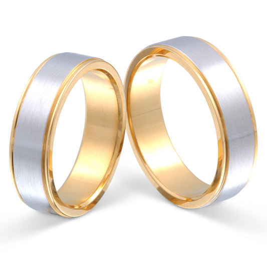 Quattro Partnerring-Set mit Lasergravur