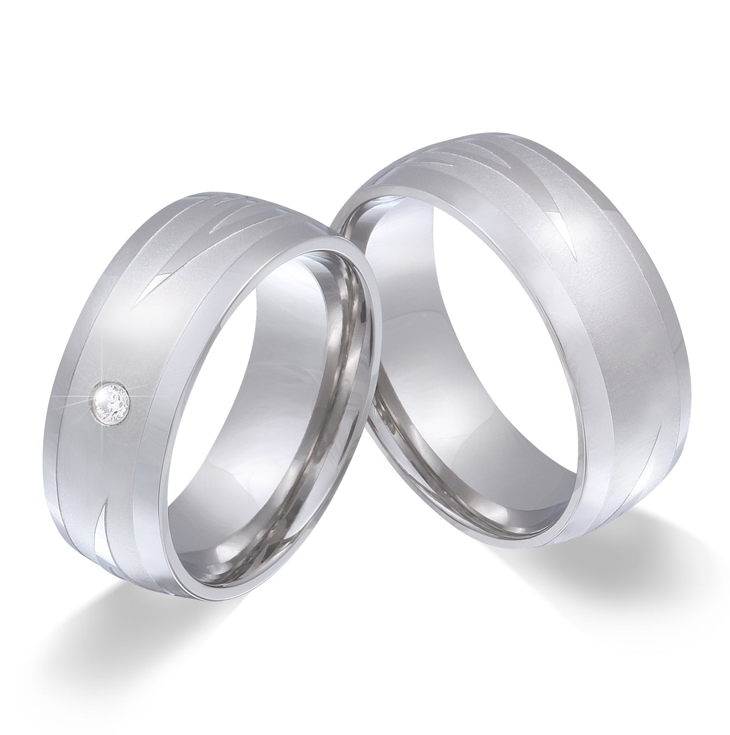 Nandala Partnerring-Set mit Lasergravur
