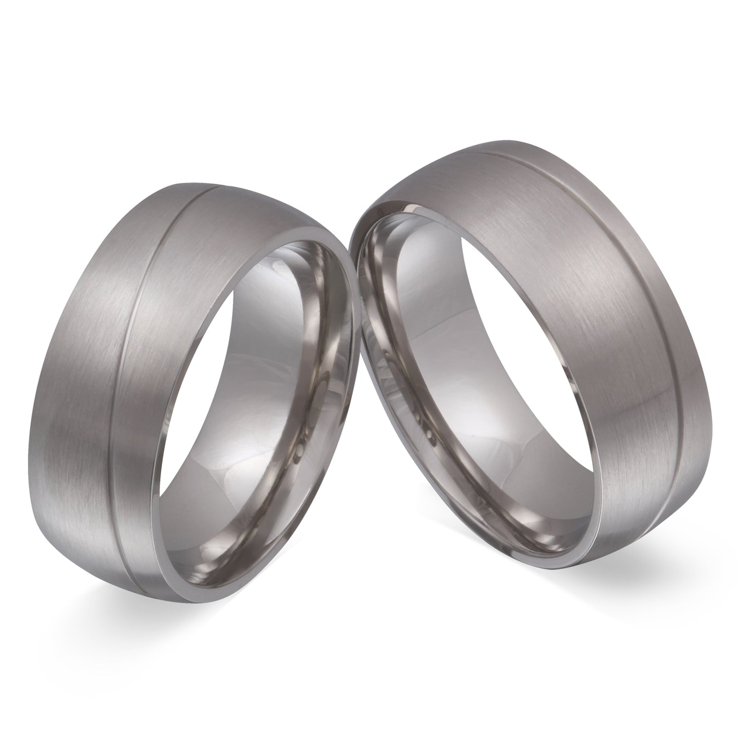 Rosso Partnerring-Set mit Lasergravur