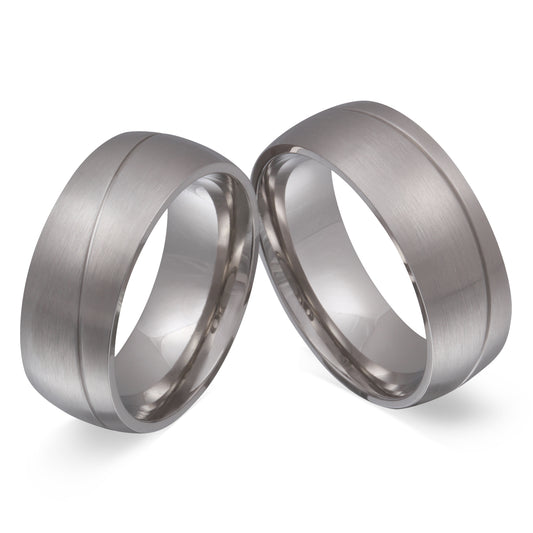 Rosso Partnerring-Set mit Lasergravur