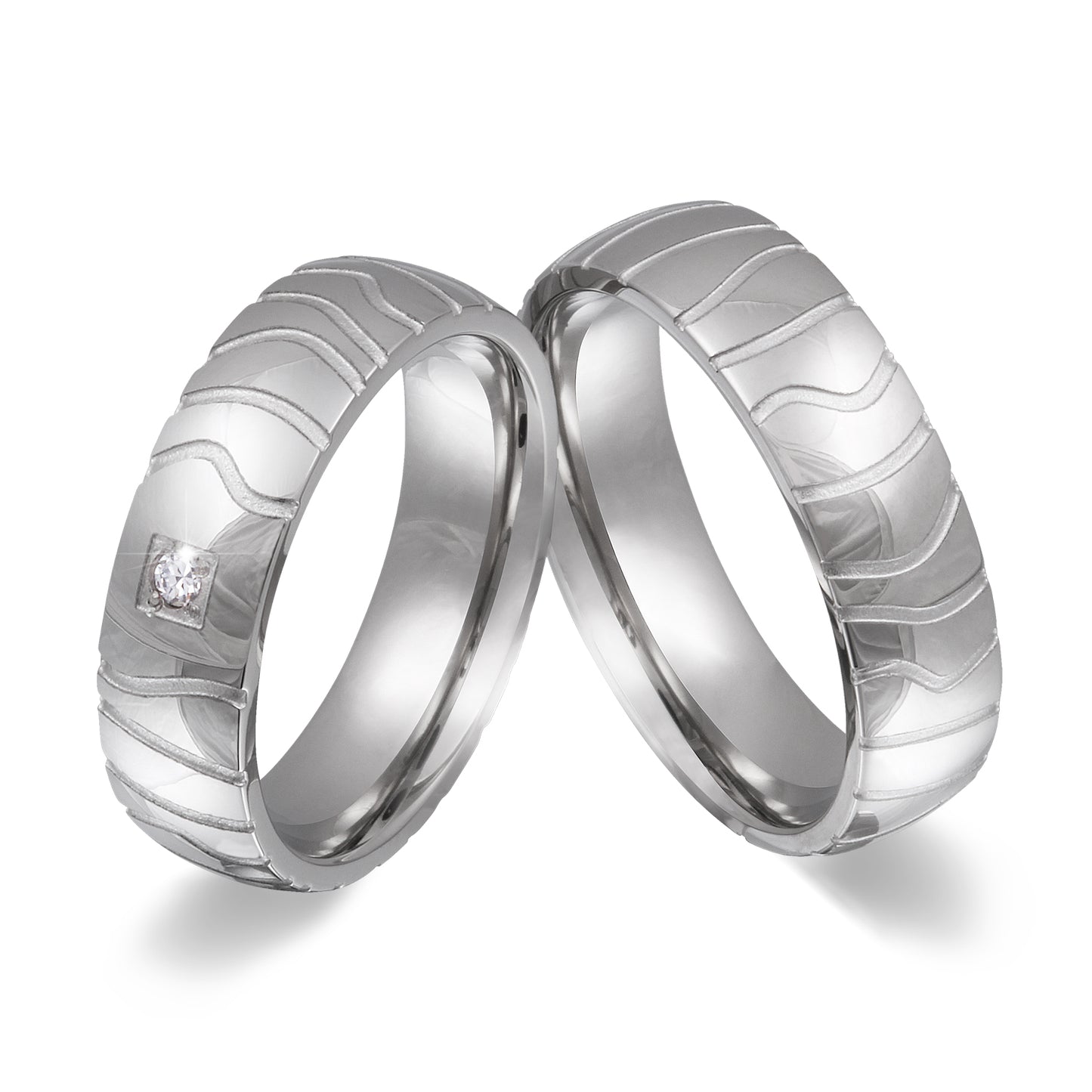 Leticia Partnerring-Set mit Handschriftgravur