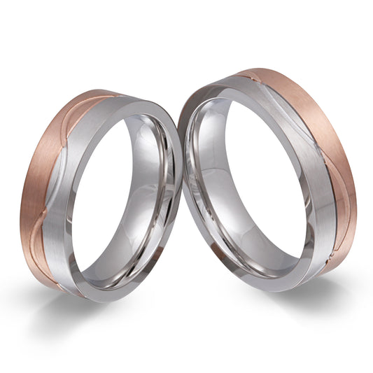 Brenila Partnerring-Set mit Lasergravur