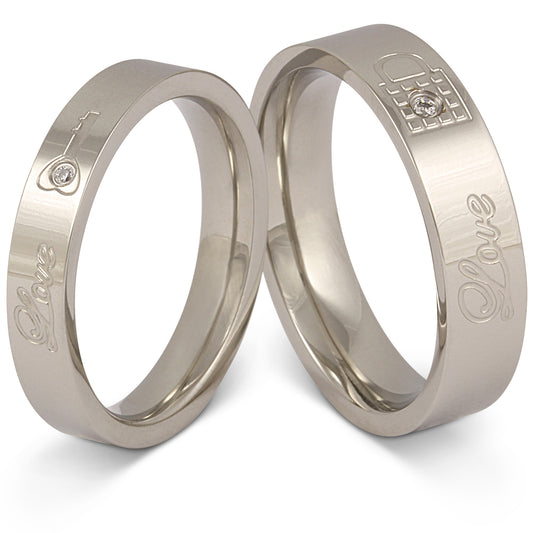 Mirbel Partnerring-Set mit Lasergravur