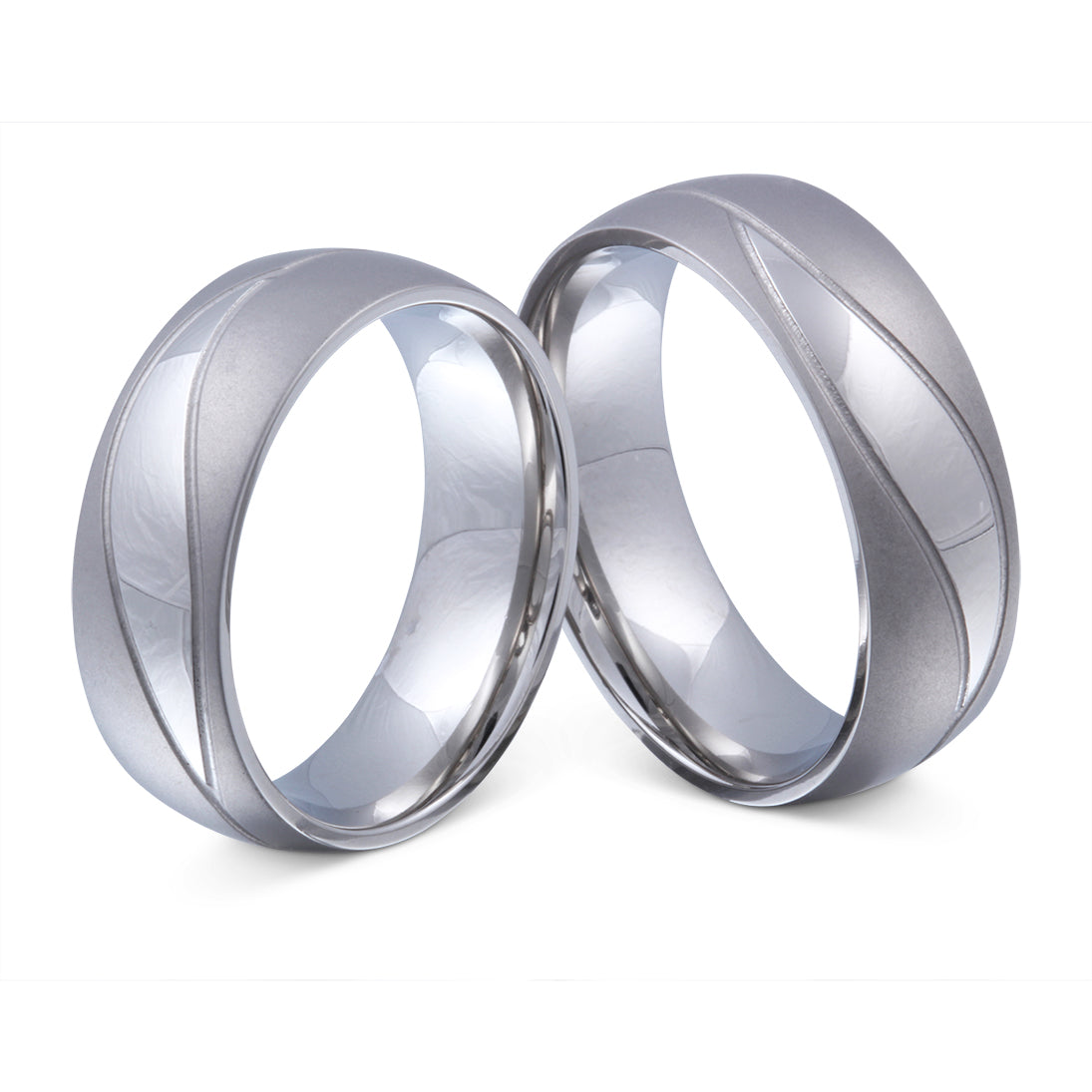 Naval Partnerring-Set mit Handschriftgravur