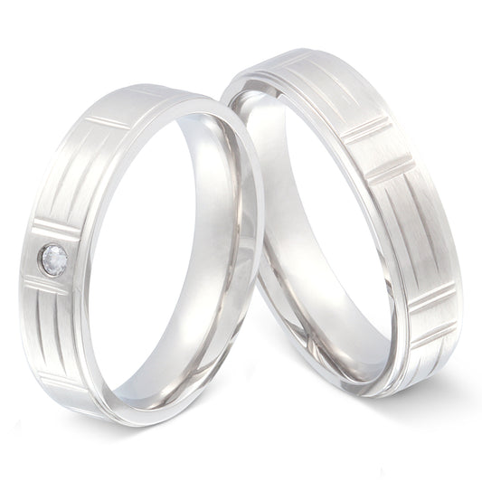 Simione Partnerring-Set mit Lasergravur