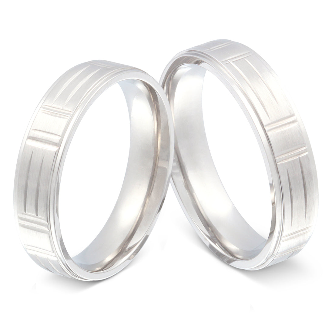 Simione Partnerring-Set mit Lasergravur