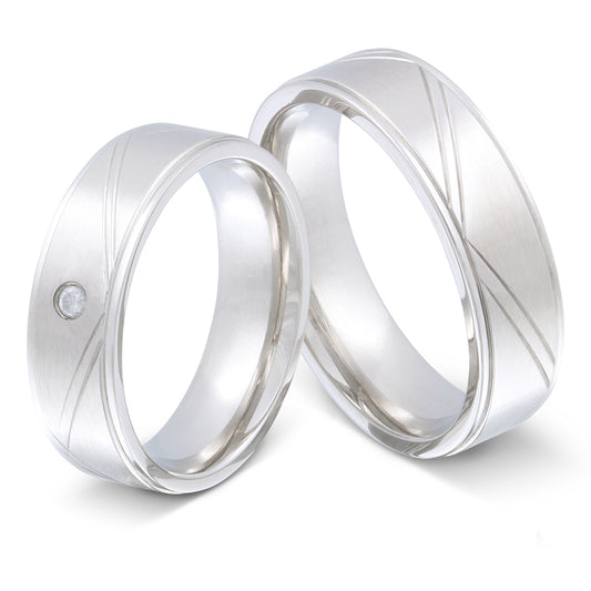 Cicilior Partnerring-Set mit Lasergravur