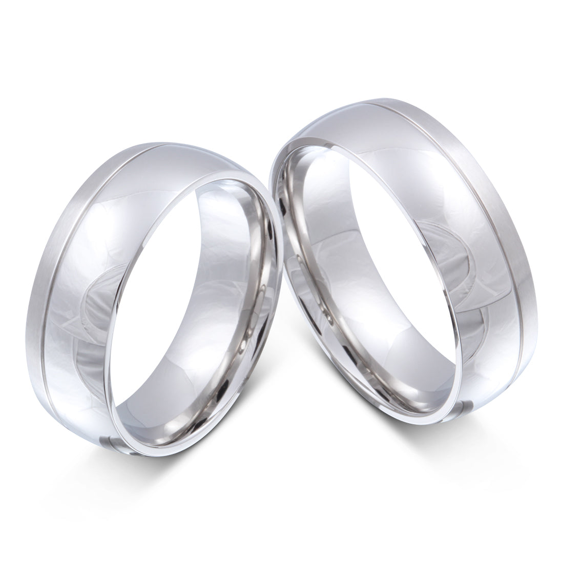 Avenue Partnerring-Set mit Lasergravur