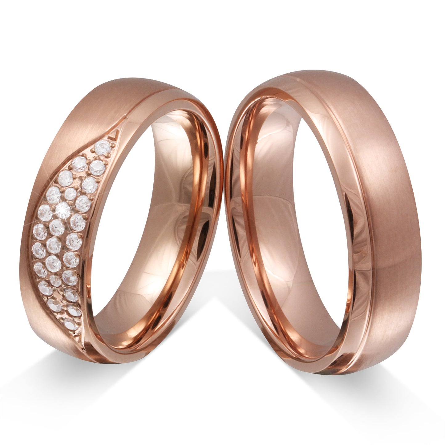 Asuka Partnerring-Set mit Handschriftgravur