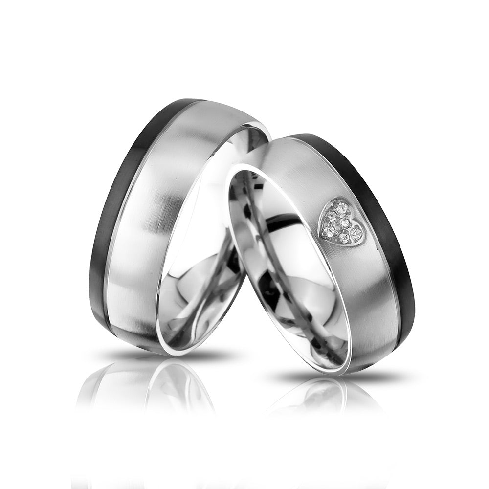 Hamal Partnerring-Set mit Lasergravur
