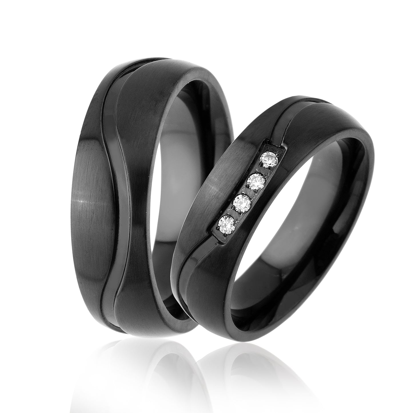 Deinze Partnerring-Set mit Handschriftgravur