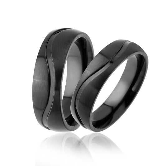 Deinze Partnerring-Set mit Handschriftgravur