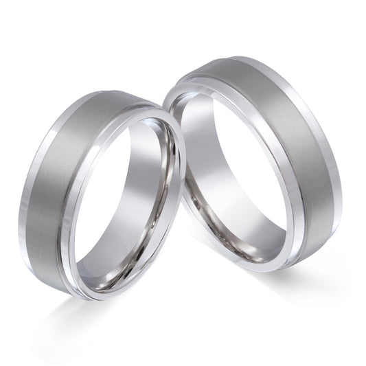 Lamia Partnerring-Set mit Lasergravur
