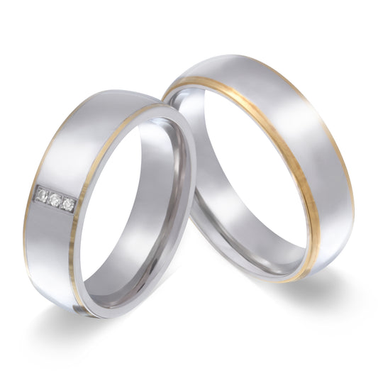 Dosgolda Partnerring-Set mit Lasergravur
