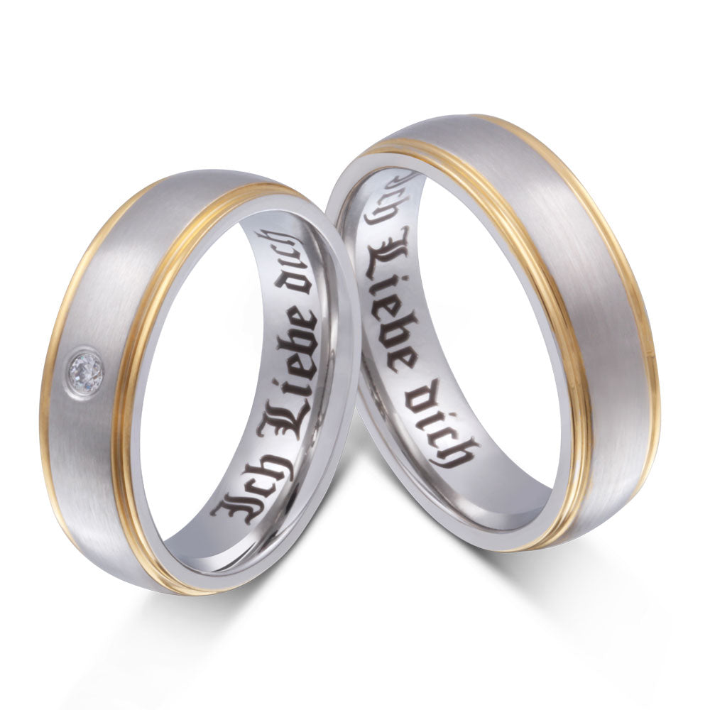 Luigi Partnerring-Set mit Handschriftgravur