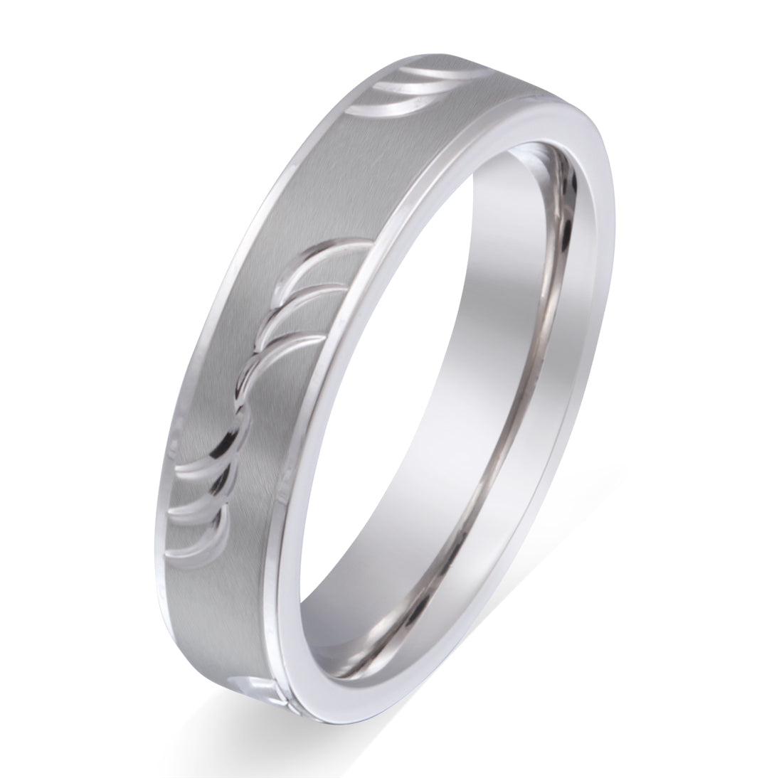 Waves Ring mit Lasergravur