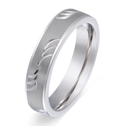 Waves Ring mit Handschriftgravur