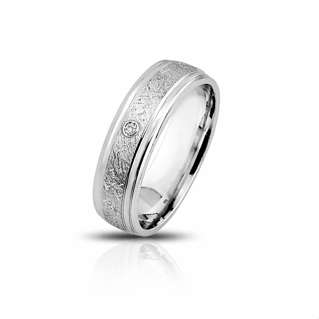 Wome Zirkonia Ring mit Handschriftgravur