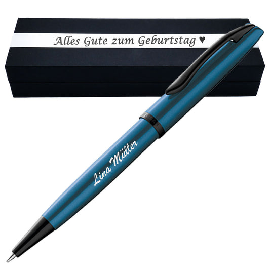 Pelikan Jazz Noble Elegance K36 Aquamarin Kugelschreiber im Geschenkset mit Gravur