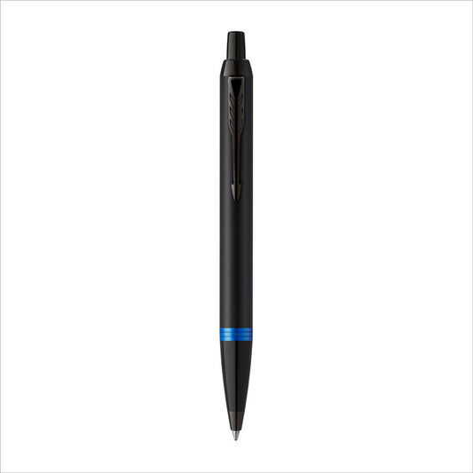 Parker IM Vibrant Rings Marine Blue Kugelschreiber mit Gravur - Personaliserter Kugelschreiber mit Gravur inkl. Geschenkbox