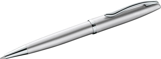 PeIikan Kugelschreiber mit Gravur als Geschenk | inkl. Etui mit Wunschgravur (Platz für 10 Stifte) | Emoji Gravur | Kugelschreiber Jazz Noble Elegance Silber