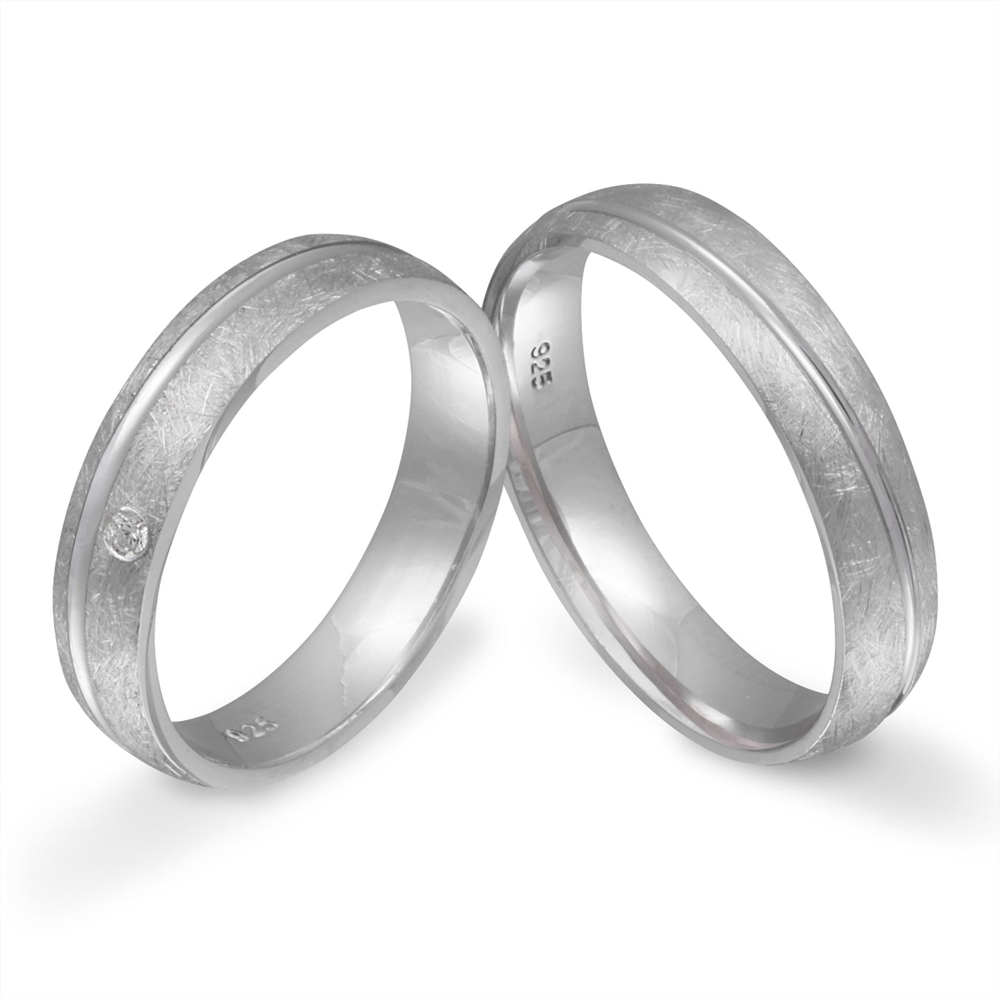 Si Partnerring-Set mit Handschriftgravur