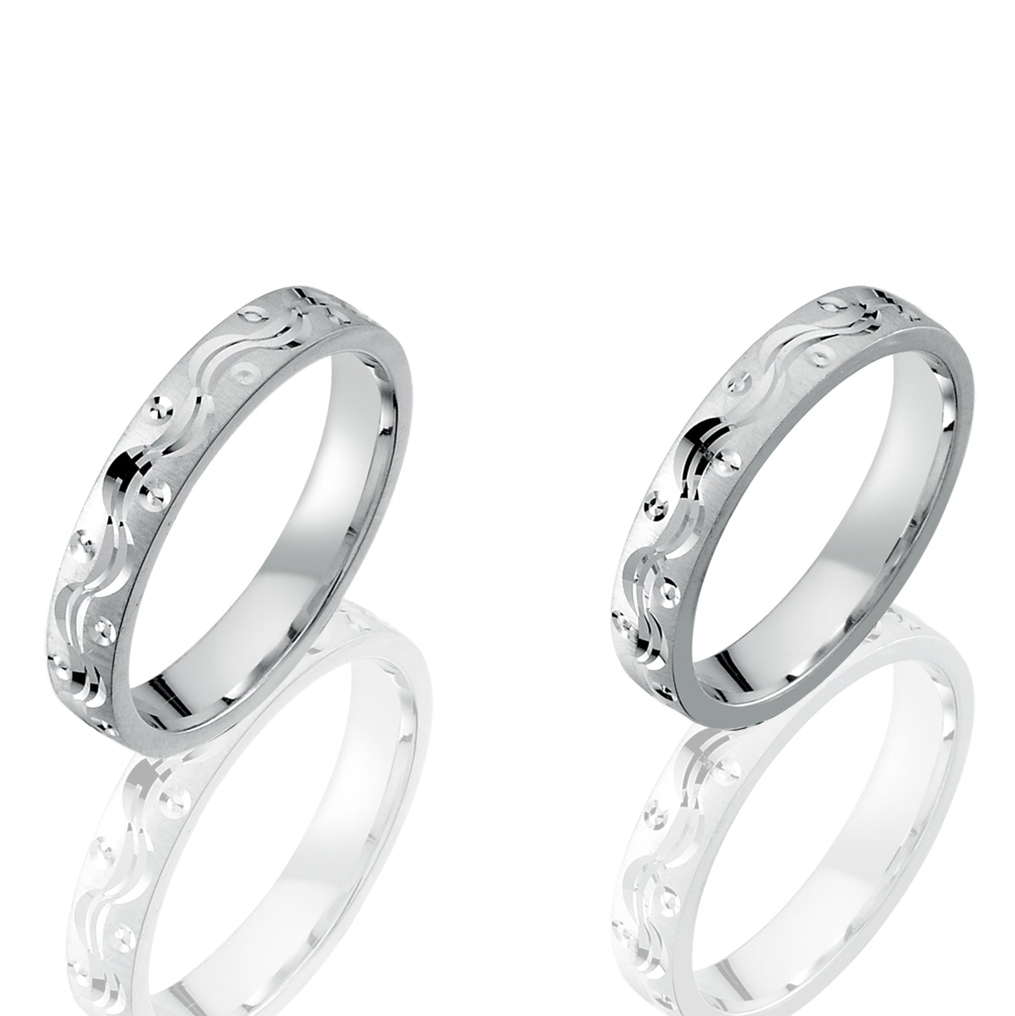 Nari Partnerring-Set mit Lasergravur