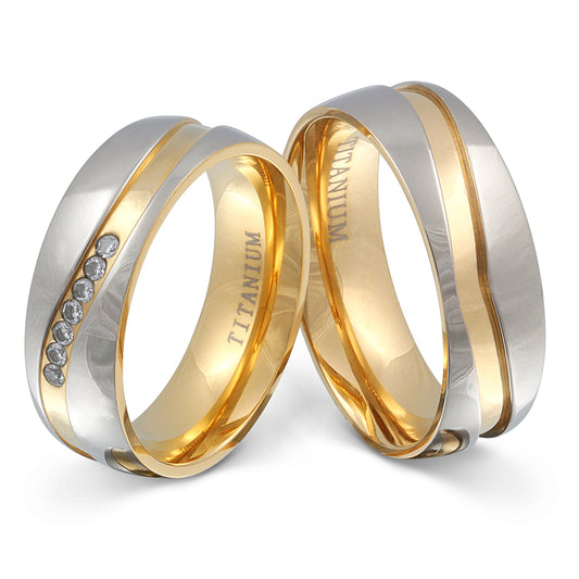 Almada Partnerring-Set mit Handschriftgravur
