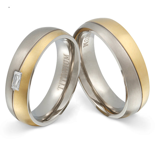 Lissabon Partnerring-Set mit Lasergravur
