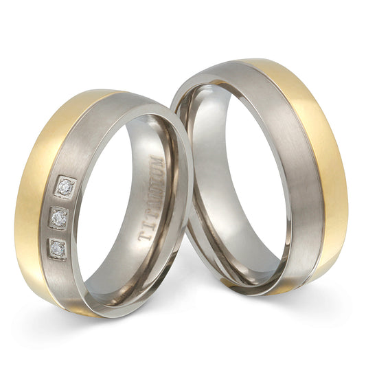 Amarillo Partnerring-Set mit Handschriftgravur