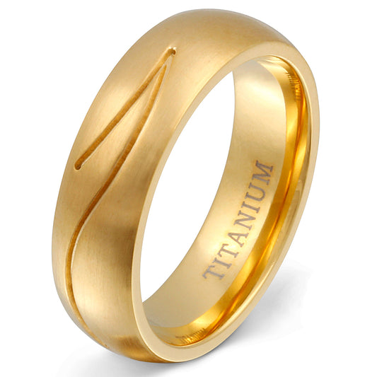 Golden River Ring mit Lasergravur