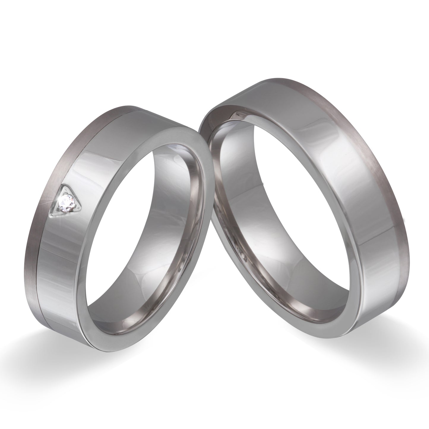 Singapor Partnerring-Set mit Lasergravur