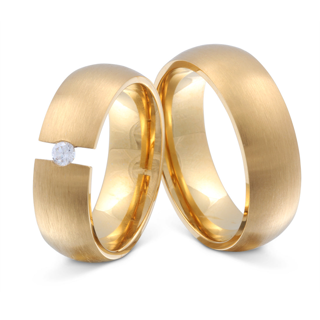 Goldfin Partnerring-Set mit Handschriftgravur