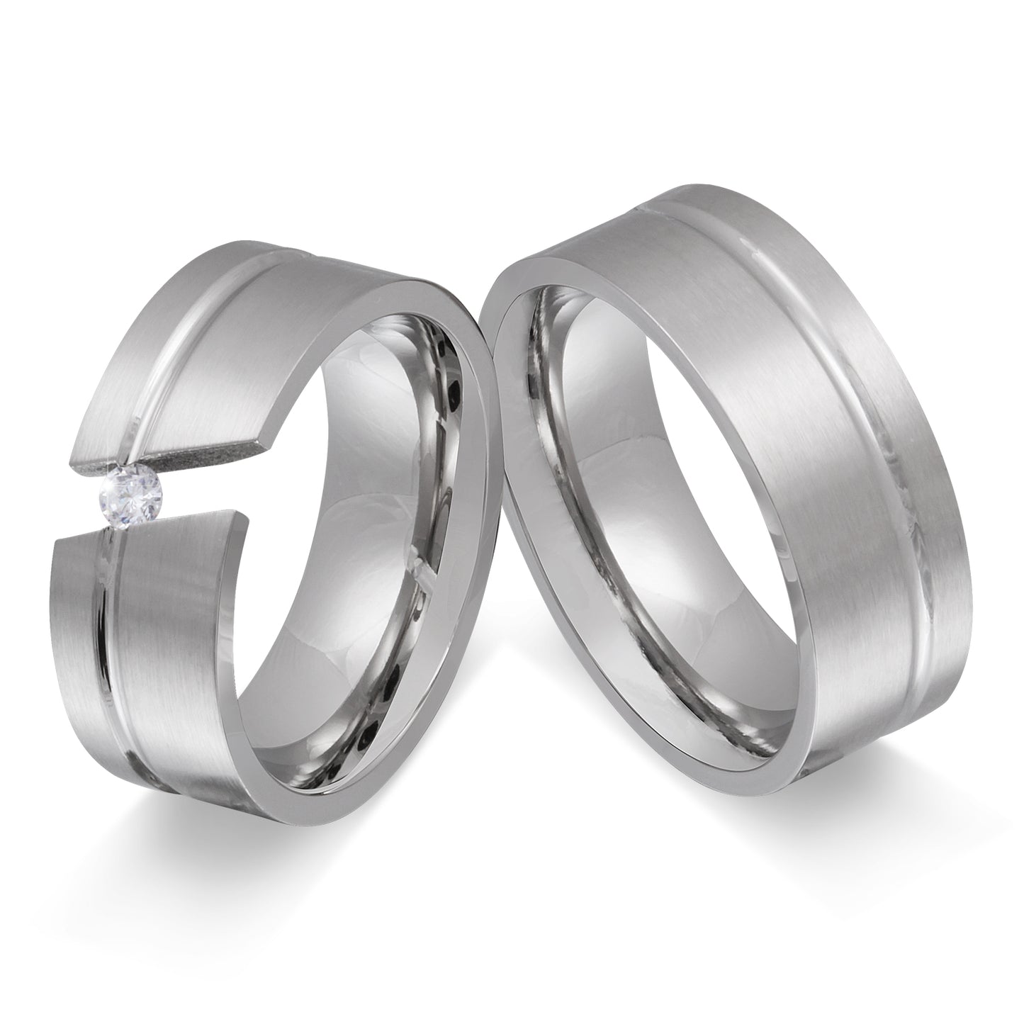 Elegance Partnerring-Set mit Handschriftgravur