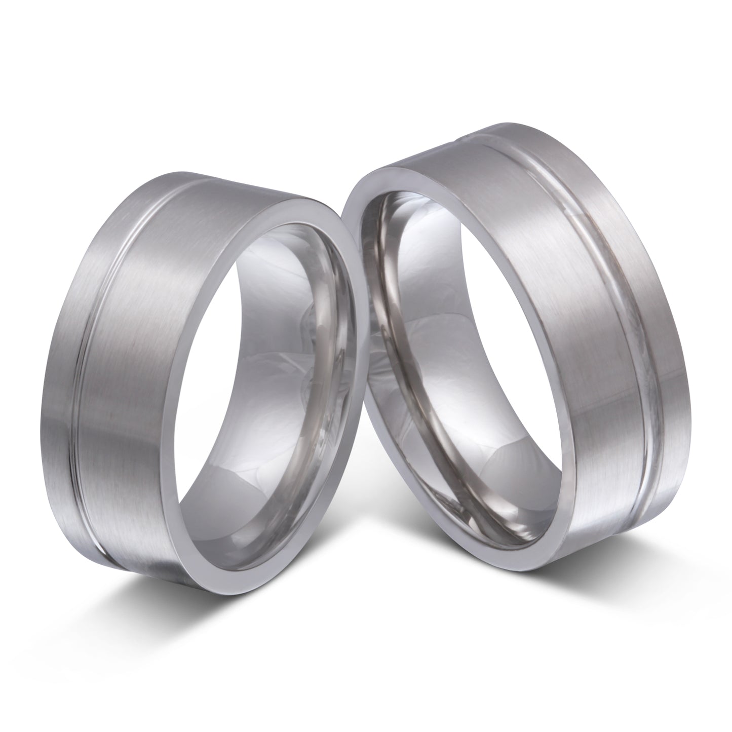 Elegance Partnerring-Set mit Lasergravur