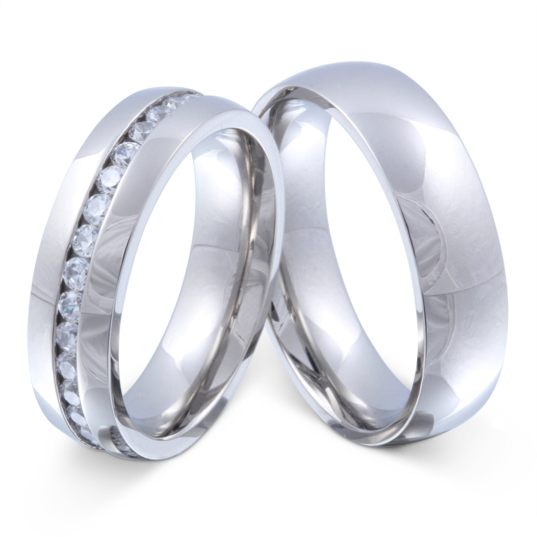 Brilliant Partnerring-Set mit Lasergravur