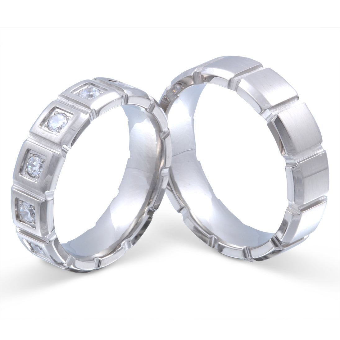 Attrazione Partnerring-Set mit Handschriftgravur