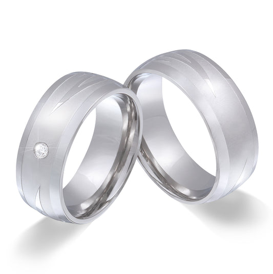 Nandala Partnerring-Set mit Lasergravur