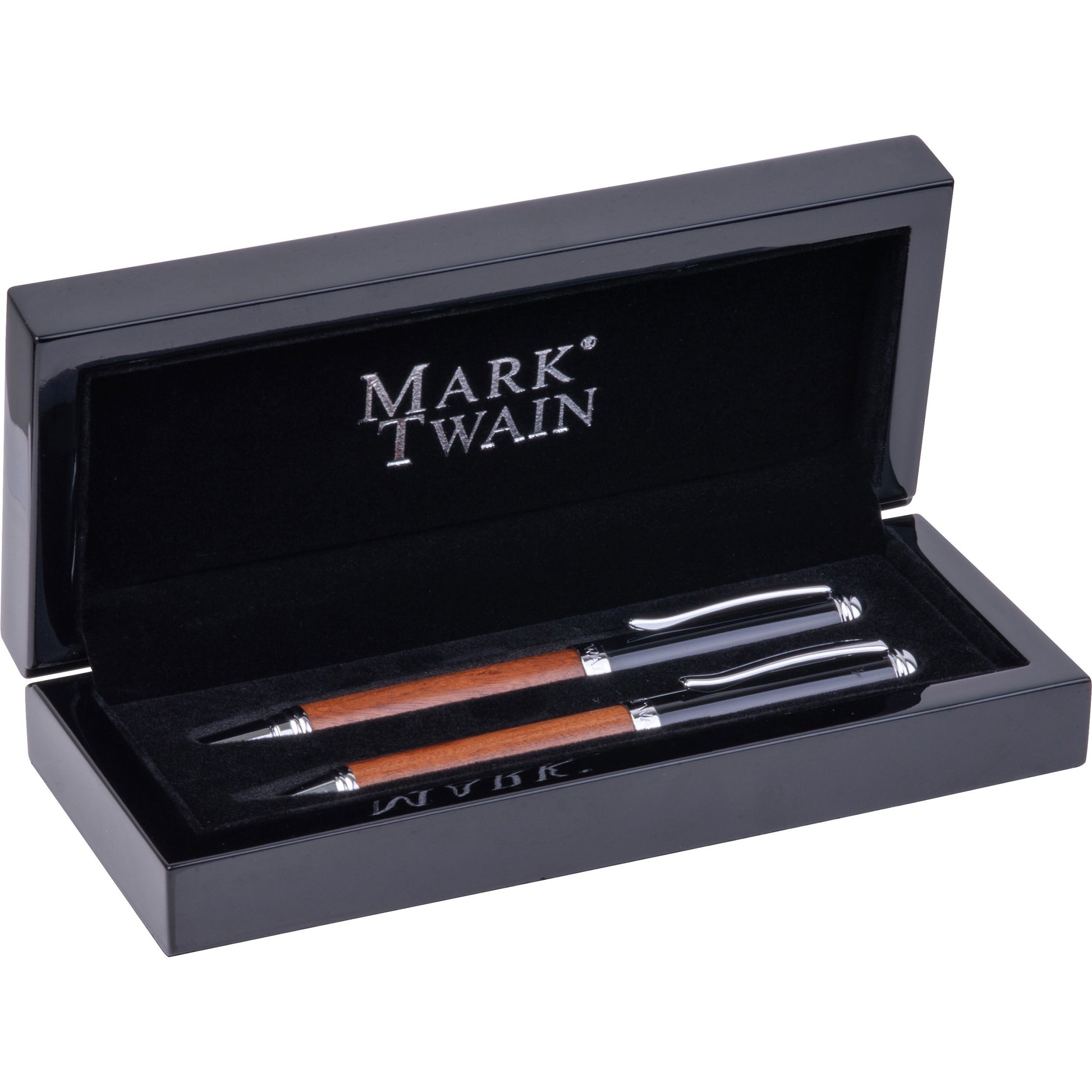 Mark Twain Holz Schreibset LORENZO Detail