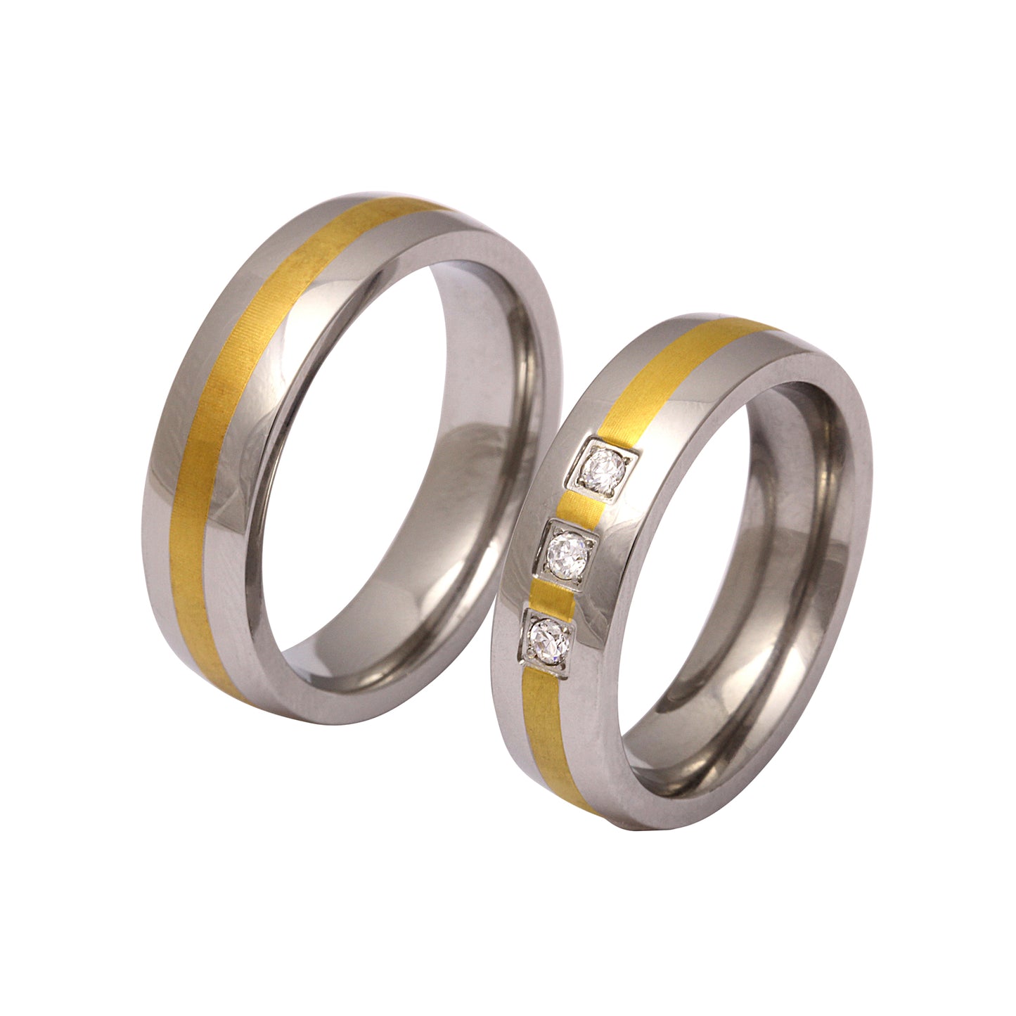 Bosok Partnerring-Set mit Lasergravur