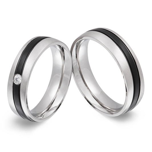 Themse Partnerring-Set mit Lasergravur