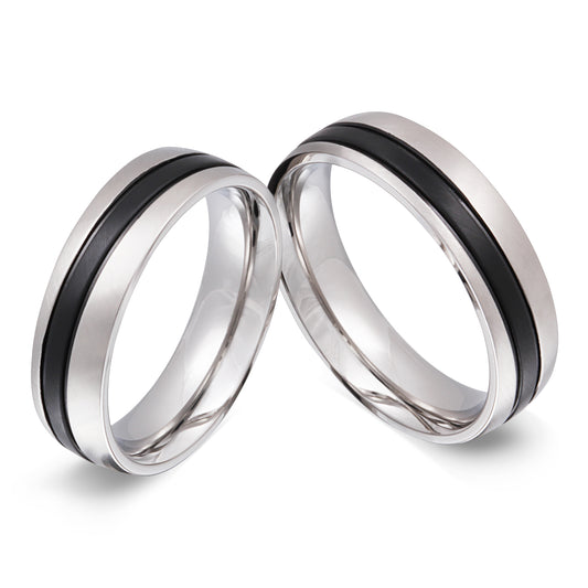 Themse Partnerring-Set mit Lasergravur