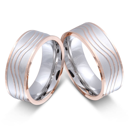 Sweet Moment Partnerring-Set mit Lasergravur