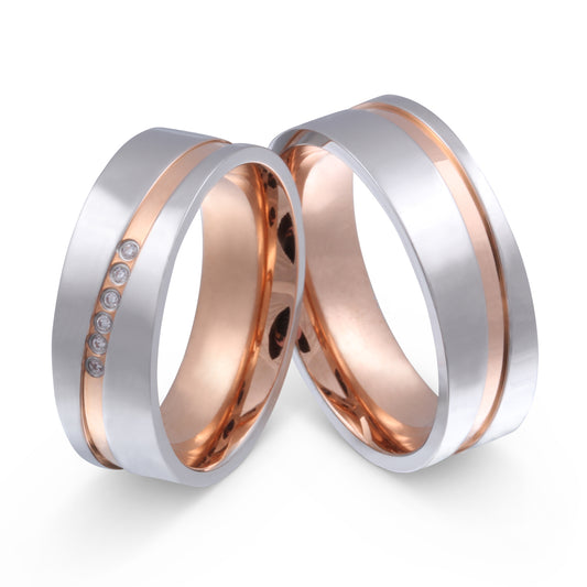 Reina Partnerring-Set mit Lasergravur
