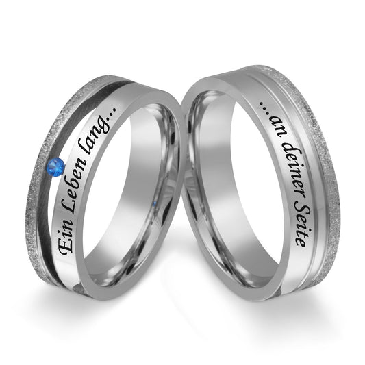 BlueWater Partnerring-Set mit Lasergravur
