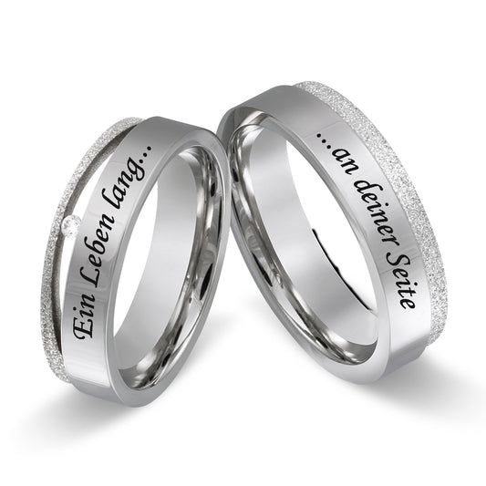 Ozmuro Partnerring-Set mit Lasergravur