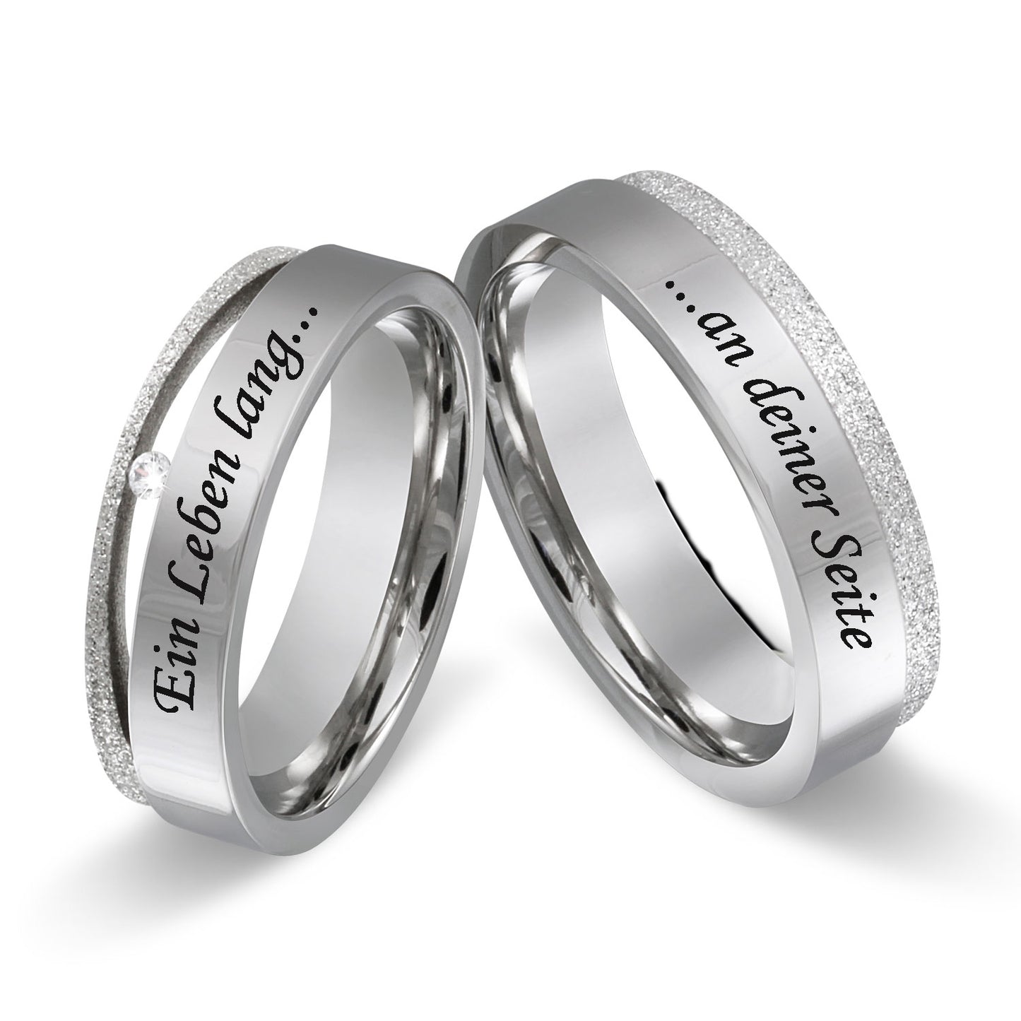 Ozmuro Partnerring-Set mit Handschriftgravur