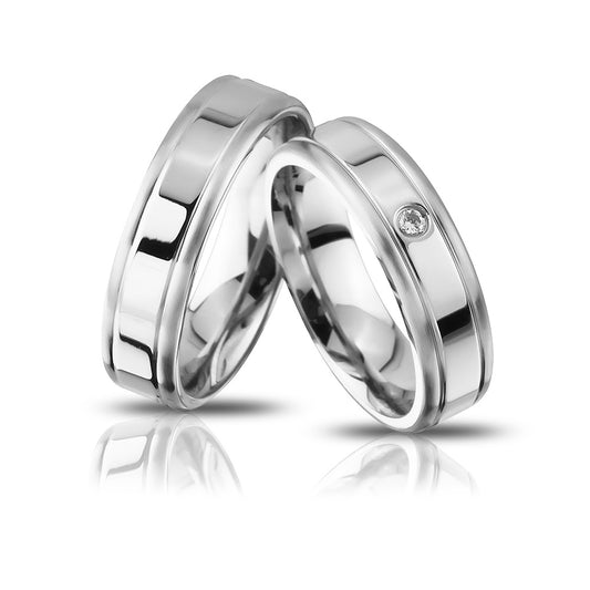 Chow Partnerring-Set mit Handschriftgravur