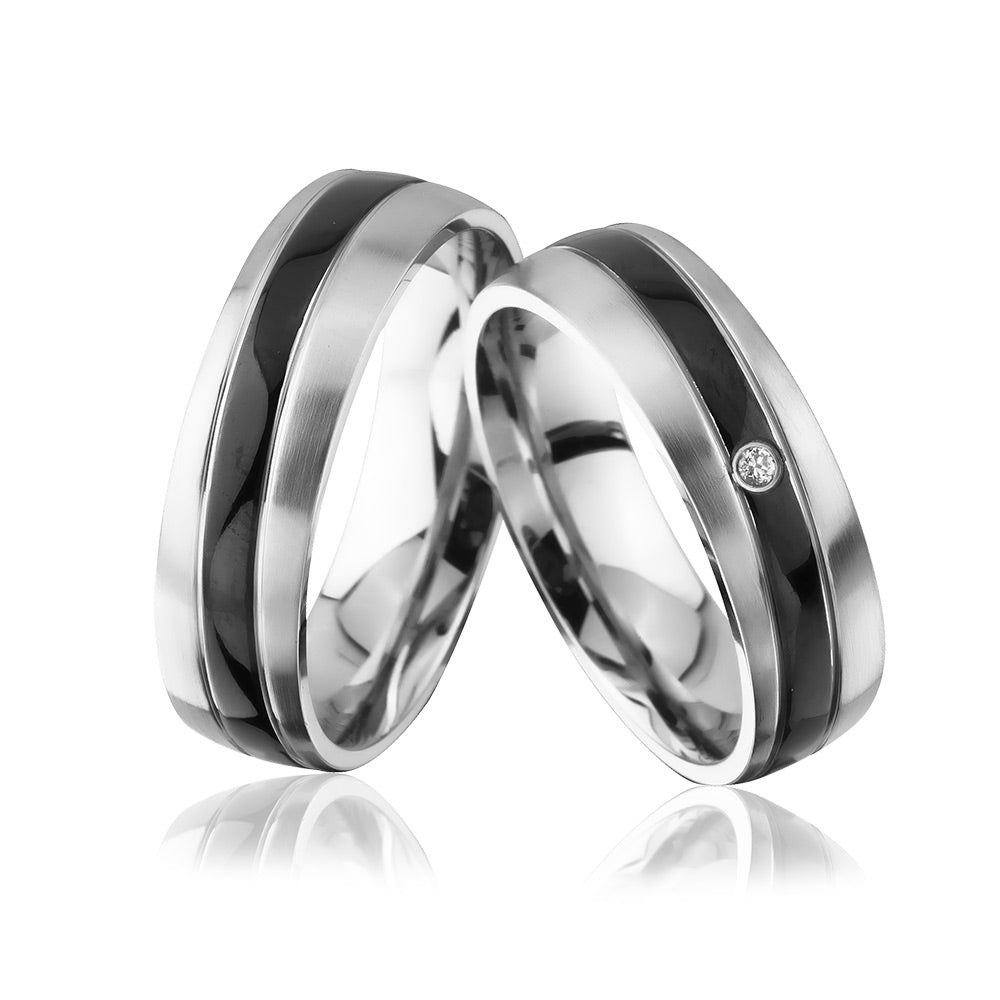 Chertan Partnerring-Set mit Handschriftgravur